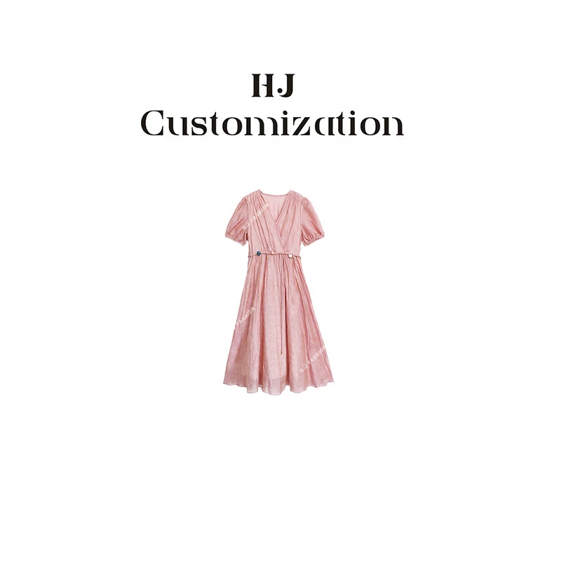 【 H·J 】“花海裙”高级温柔收腰显瘦彩珠链连衣裙08168