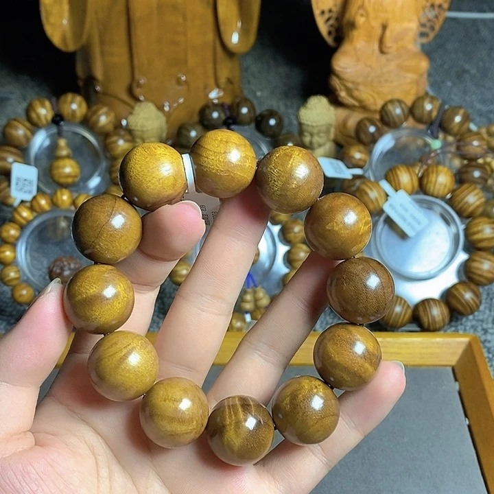 楠木（金丝楠）手串/手链黄料2.0