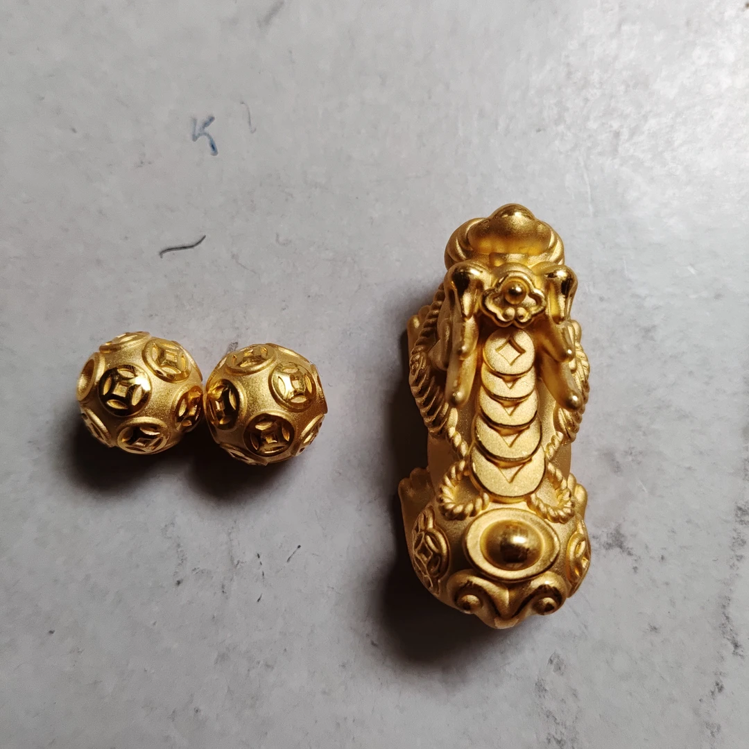 金元宝足金999貔貅珠子首饰