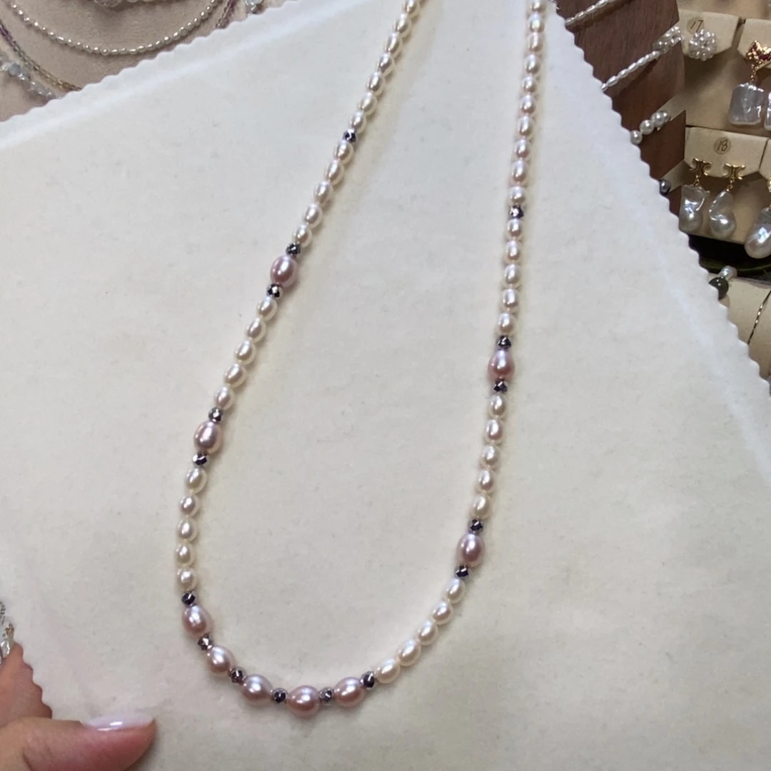 淡水珍珠钛钢项链