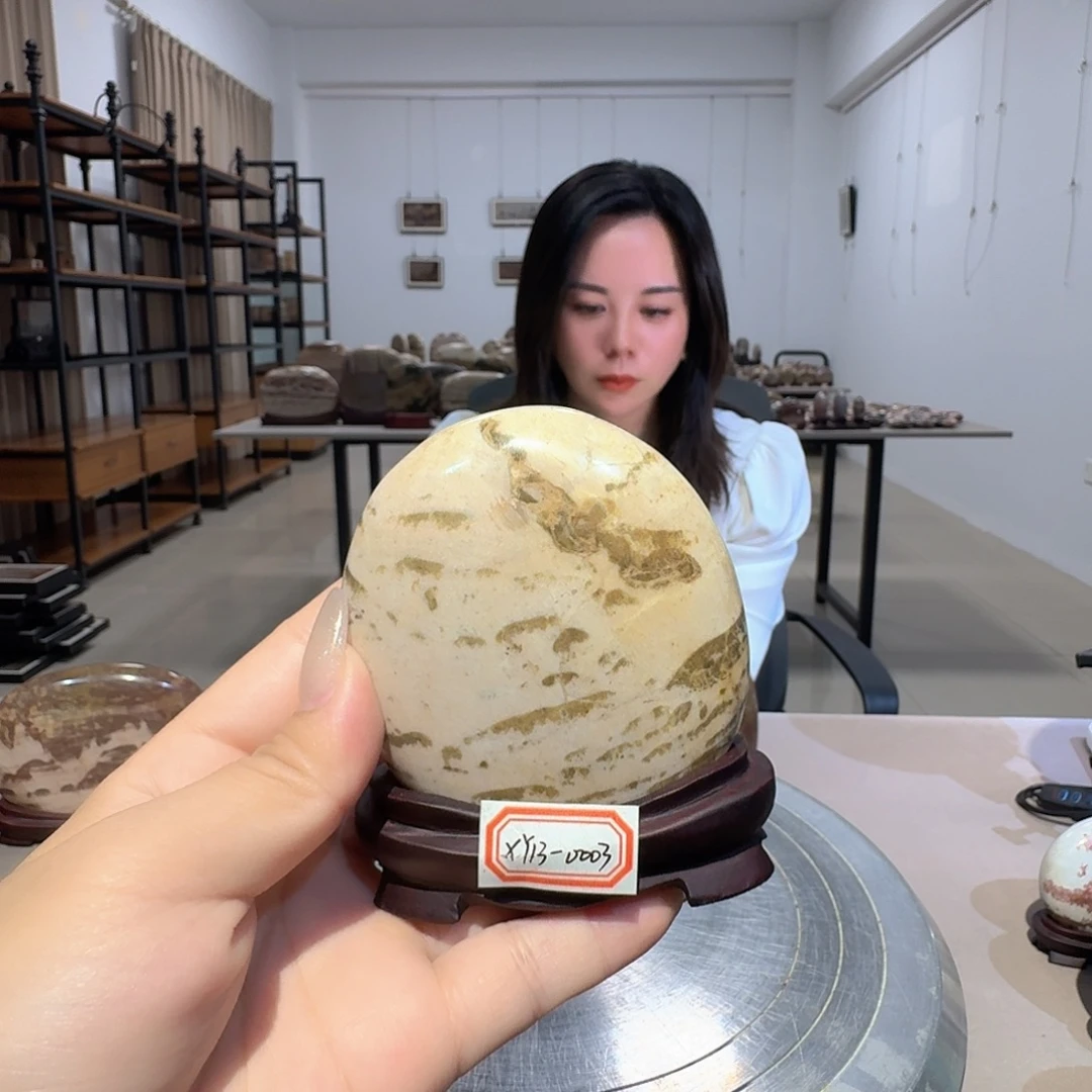 长江画面石精品摆件