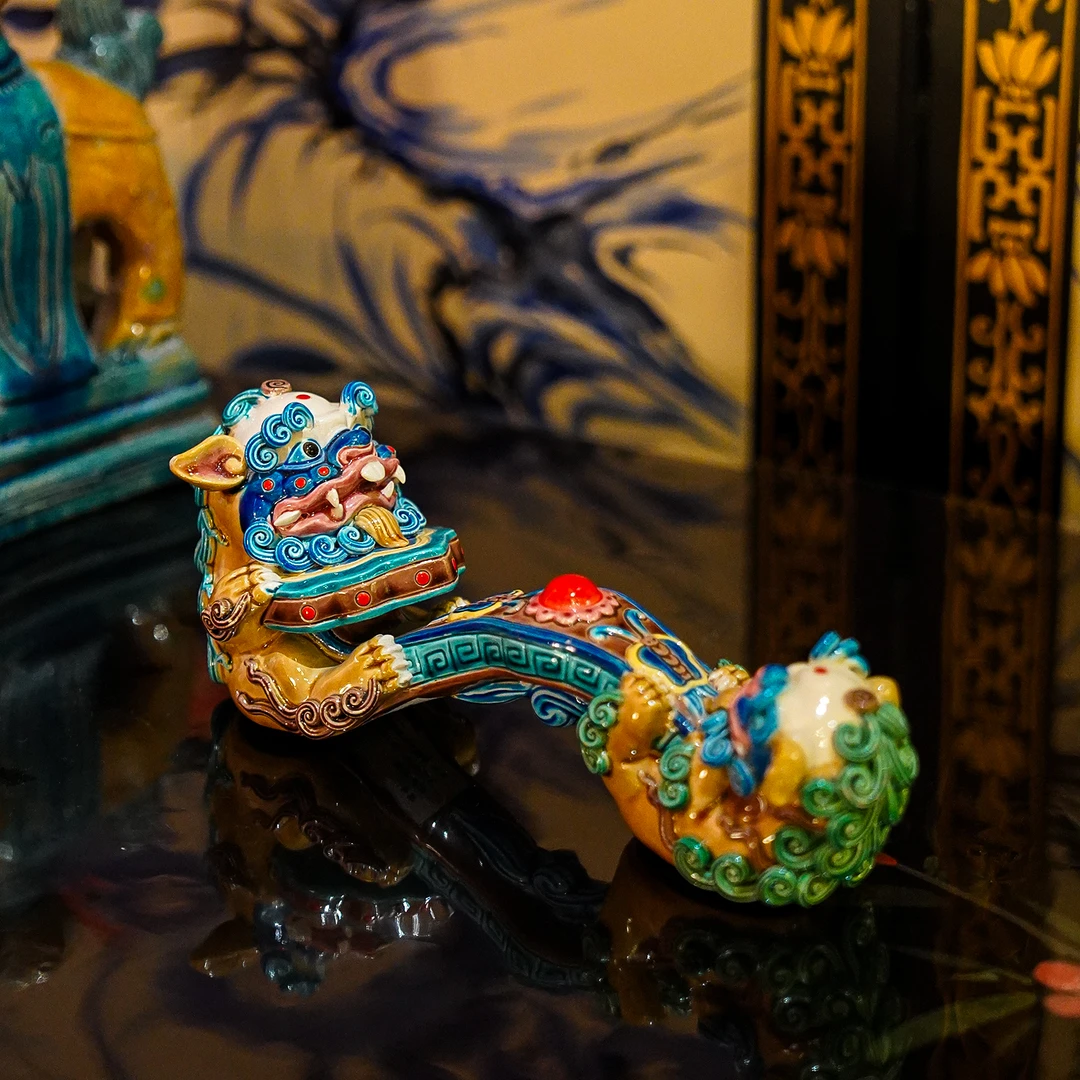 【本尼家】非遗手工彩釉交趾陶事事如意陶瓷家居桌面装饰品玄关摆件