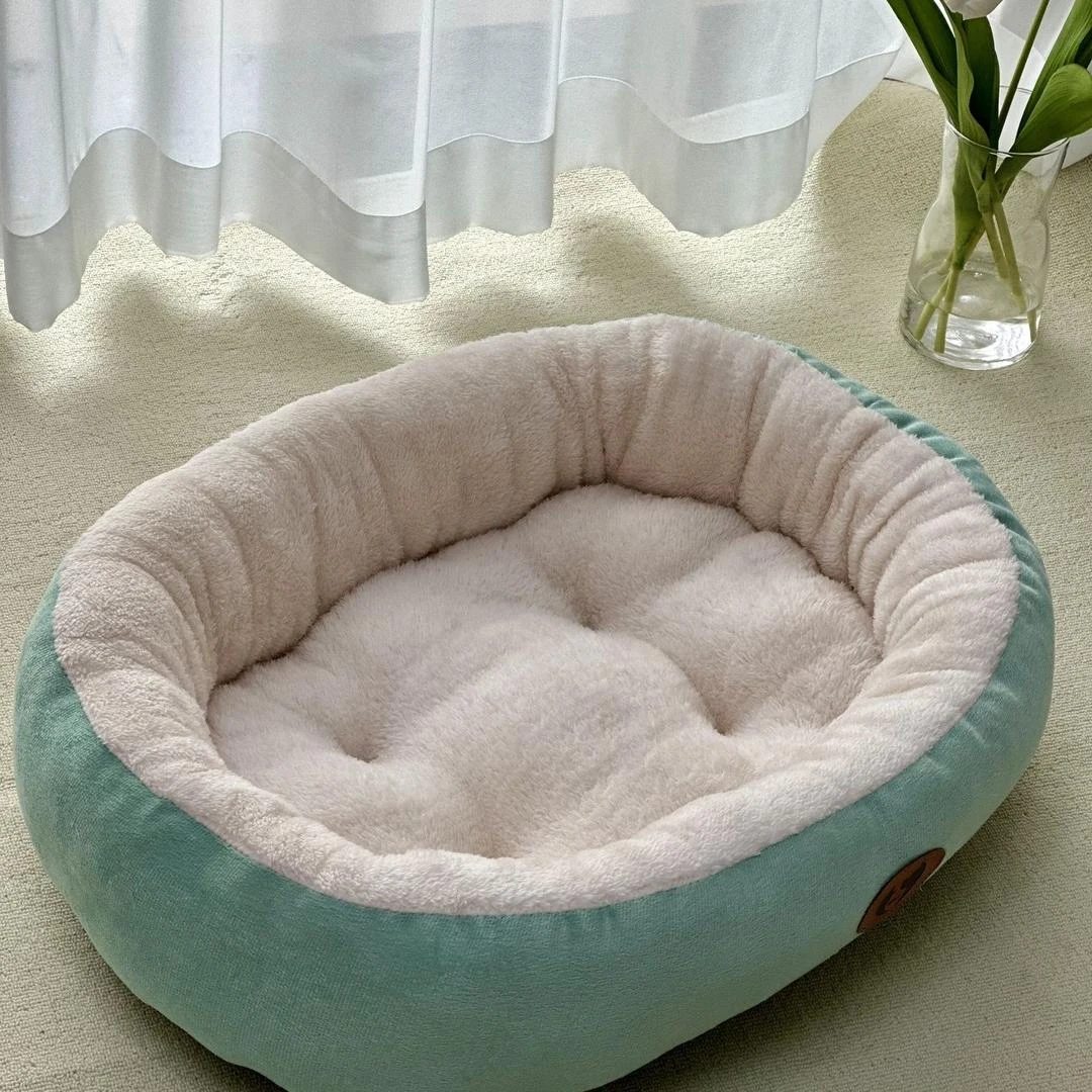 四季通用狗窝猫窝凉席窝宠物窝垫子大中小型犬毛绒加厚保暖宠物窝