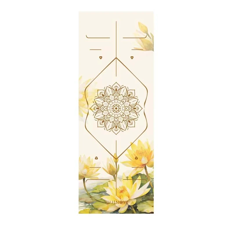 仿生鲨鱼皮瑜伽铺巾新款彩印防滑专业天然橡胶吸汗速干瑜伽垫巾