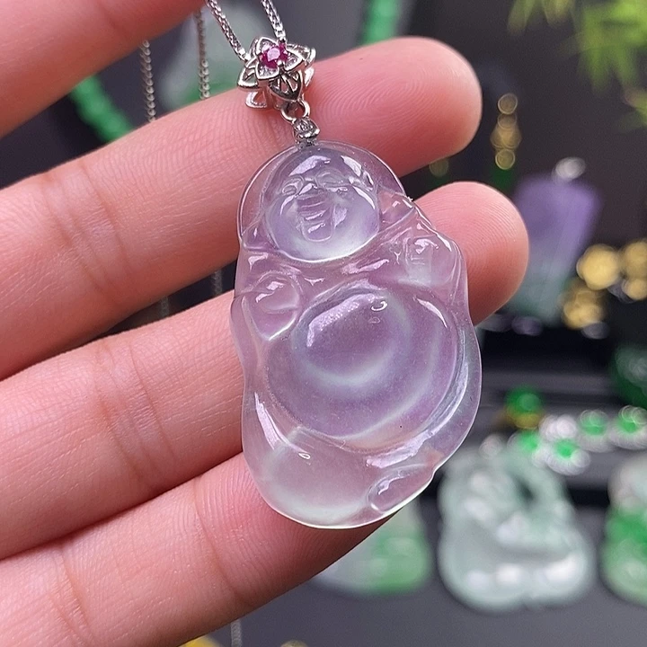 翡翠未镶嵌吊坠(赠链)