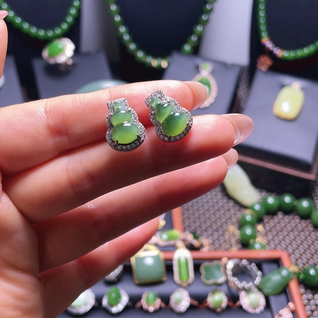 和田玉银S925镶嵌戒指