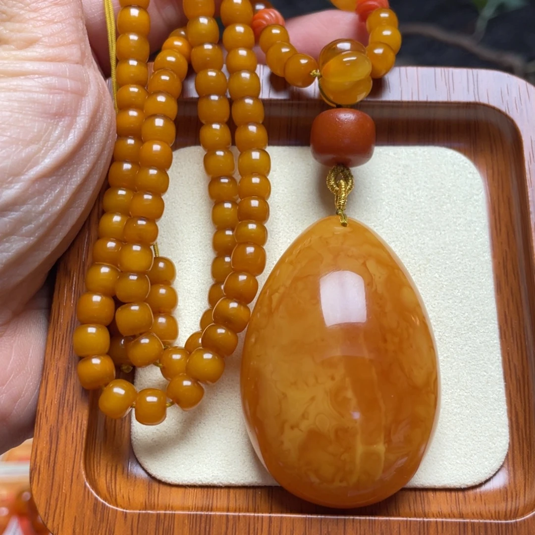 蜜蜡未镶嵌颈饰项链