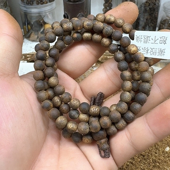 沉香碎屑沉香多圈圆珠06-16克