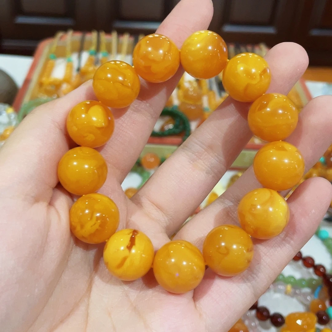 未镶嵌蜜蜡手链手串