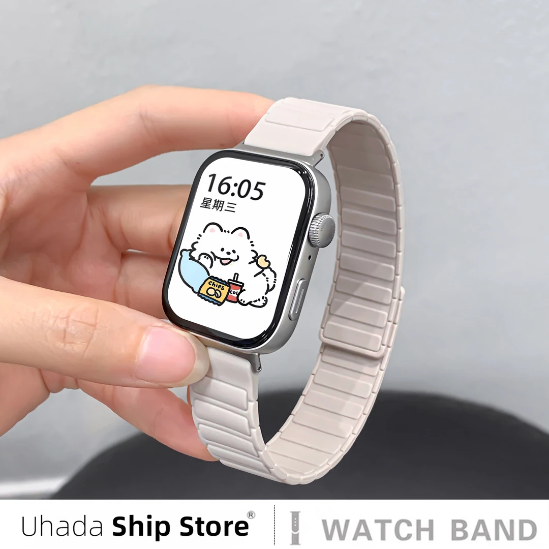 UhADa适用华为fit3手表带新款华为fit4表带装甲硅胶磁吸watchfit3