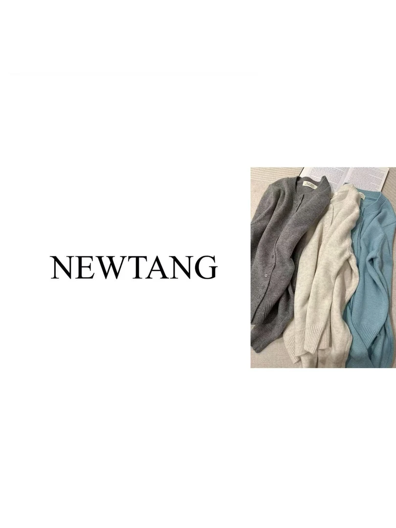 【方糖扣】软耨慵懒风高级感毛衣 灰色米色蓝色