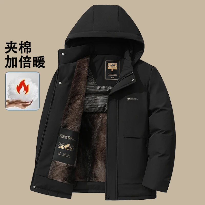 Jack Wortblkm-2563B-冬季商务休闲御寒保暖抗风加绒加厚棉服