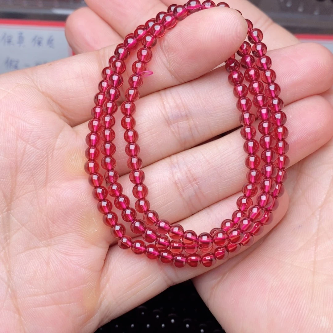 未镶嵌手链石榴石卡4.3毕业级香槟粉