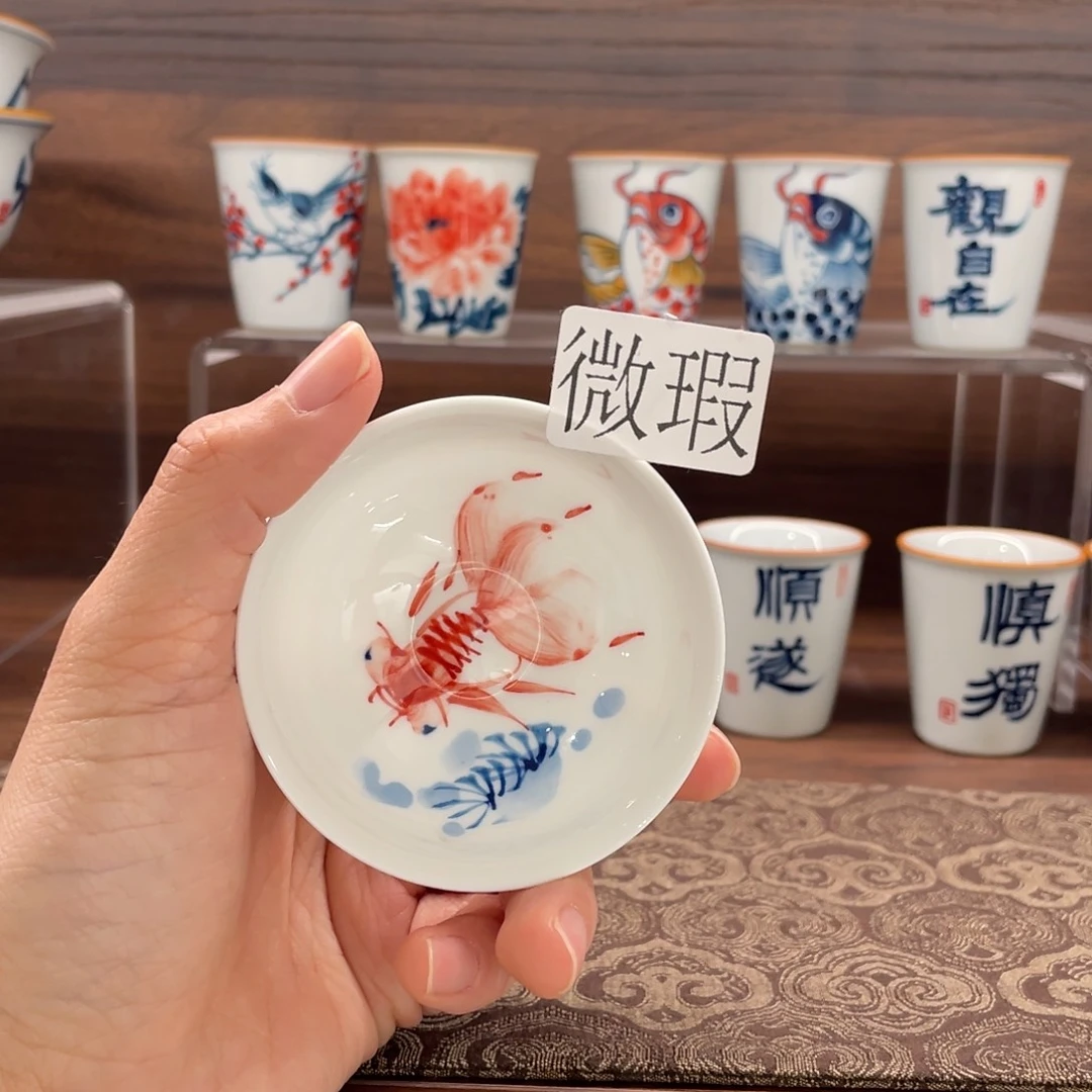 微瑕釉下彩纯手绘