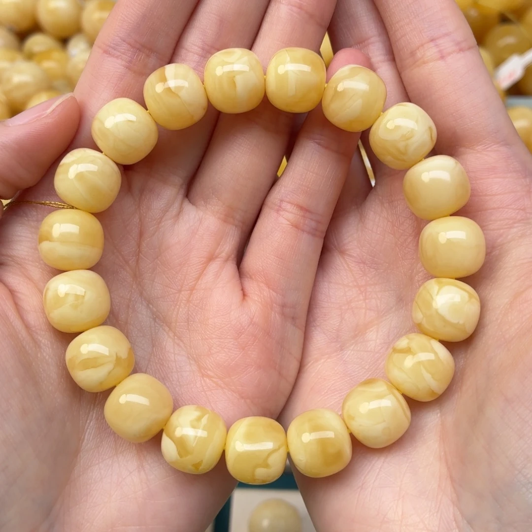 蜜蜡未镶嵌裸石12同料手串