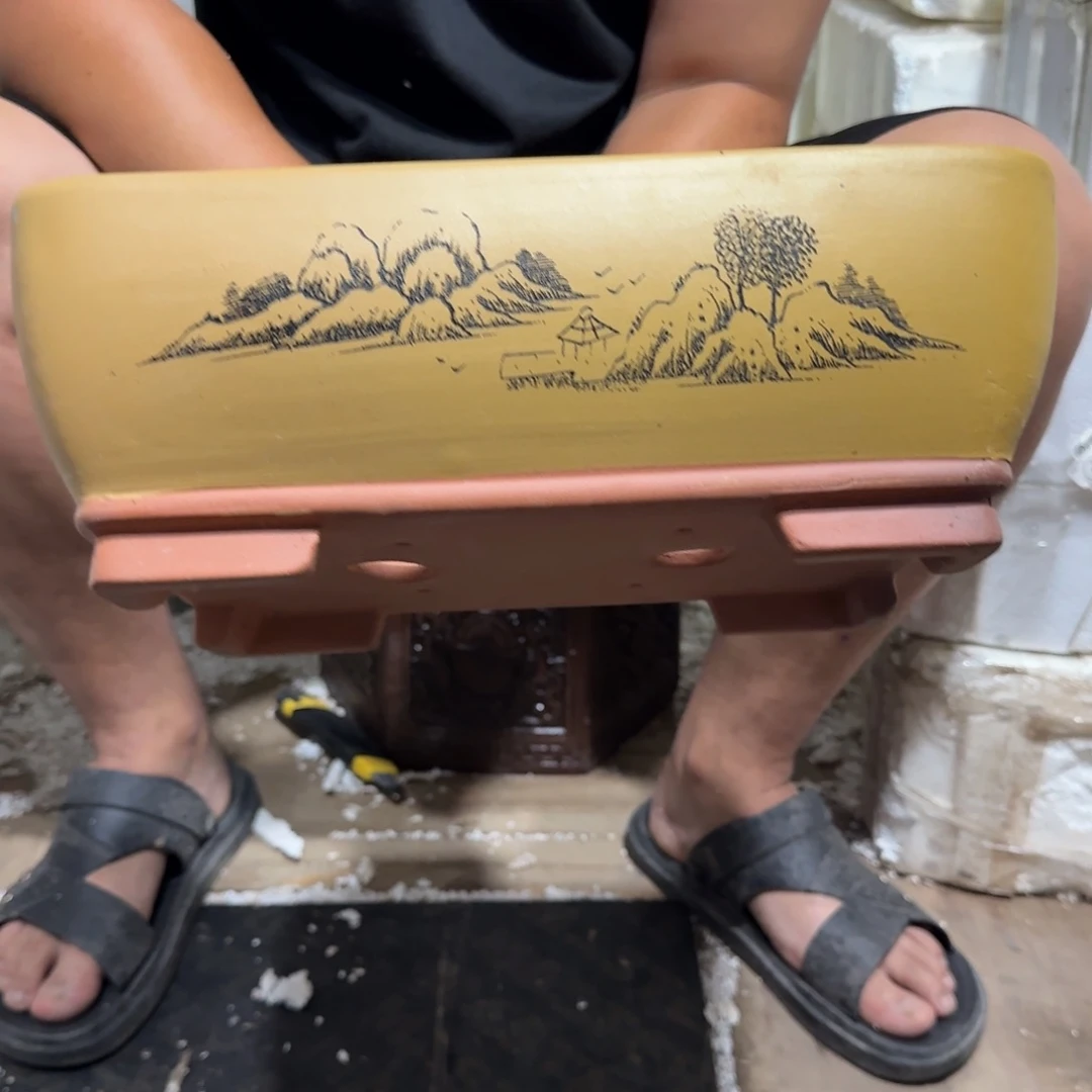 紫砂花盆口径29 21高度10