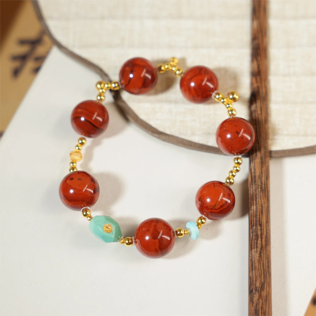 幸识-南红18K金手链