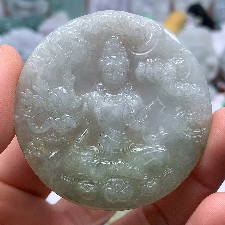 翡翠未镶嵌颈饰玉龙观音福利