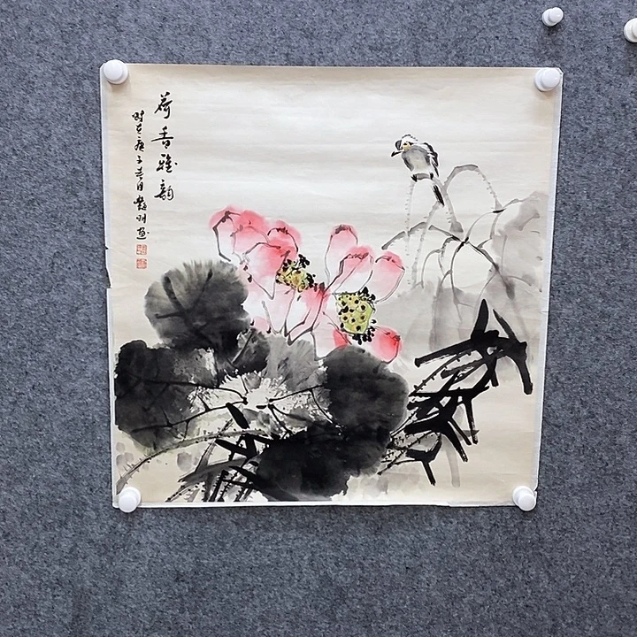竖款新中式装饰画3