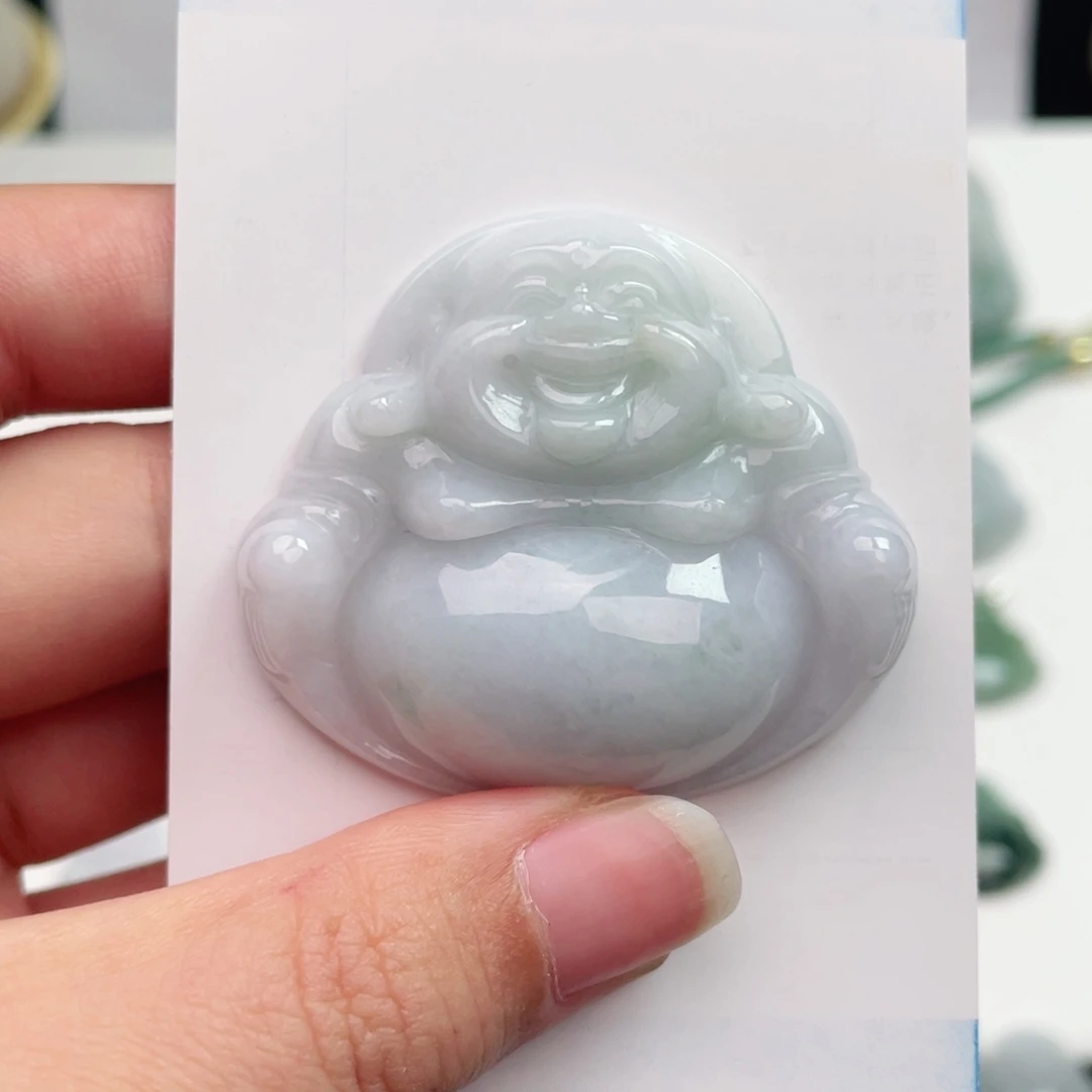 翡翠未镶嵌颈饰佛公