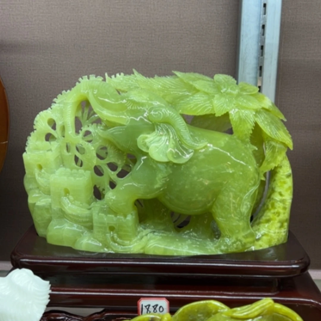 【闪购商品】未镶嵌蛇纹石玉珠宝奇石走向成功