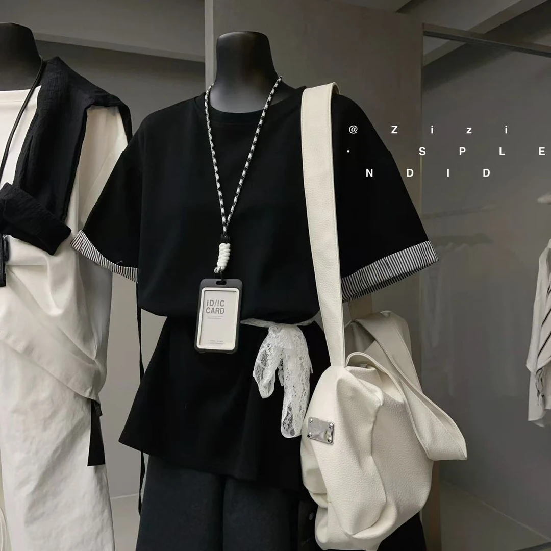 【悦悦家】南油大牌T恤拼接袖