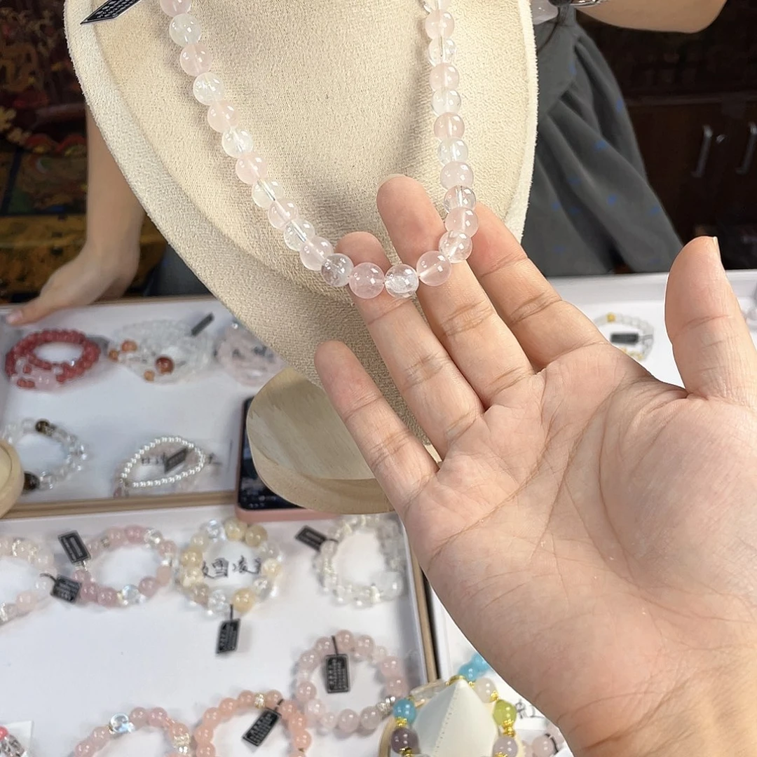 水晶手链银S925镀金镶嵌