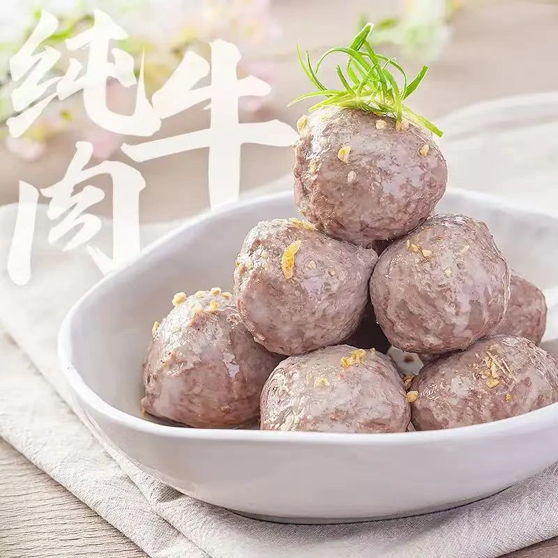 丽丽手工纯牛肉丸生鲜冷链包邮可爆炒烧烤的新鲜牛肉
