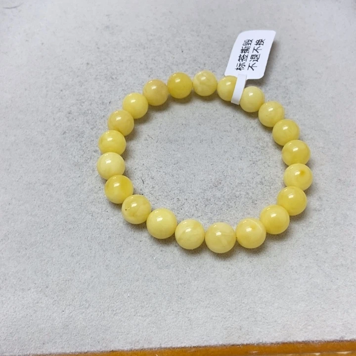 蜜蜡未镶嵌裸石手串