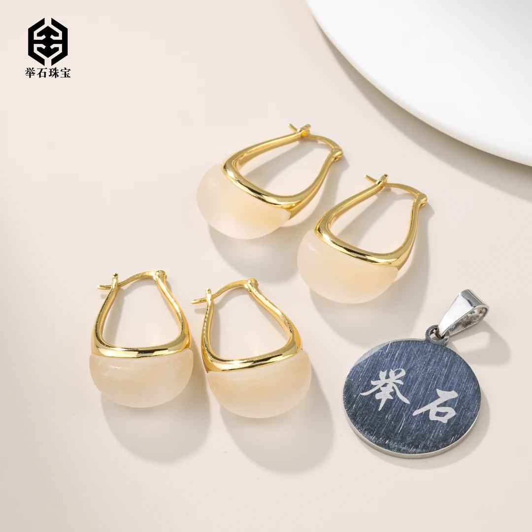 【举石珠宝】T0623-1000-70水晶耳饰（一对/多样性发）v