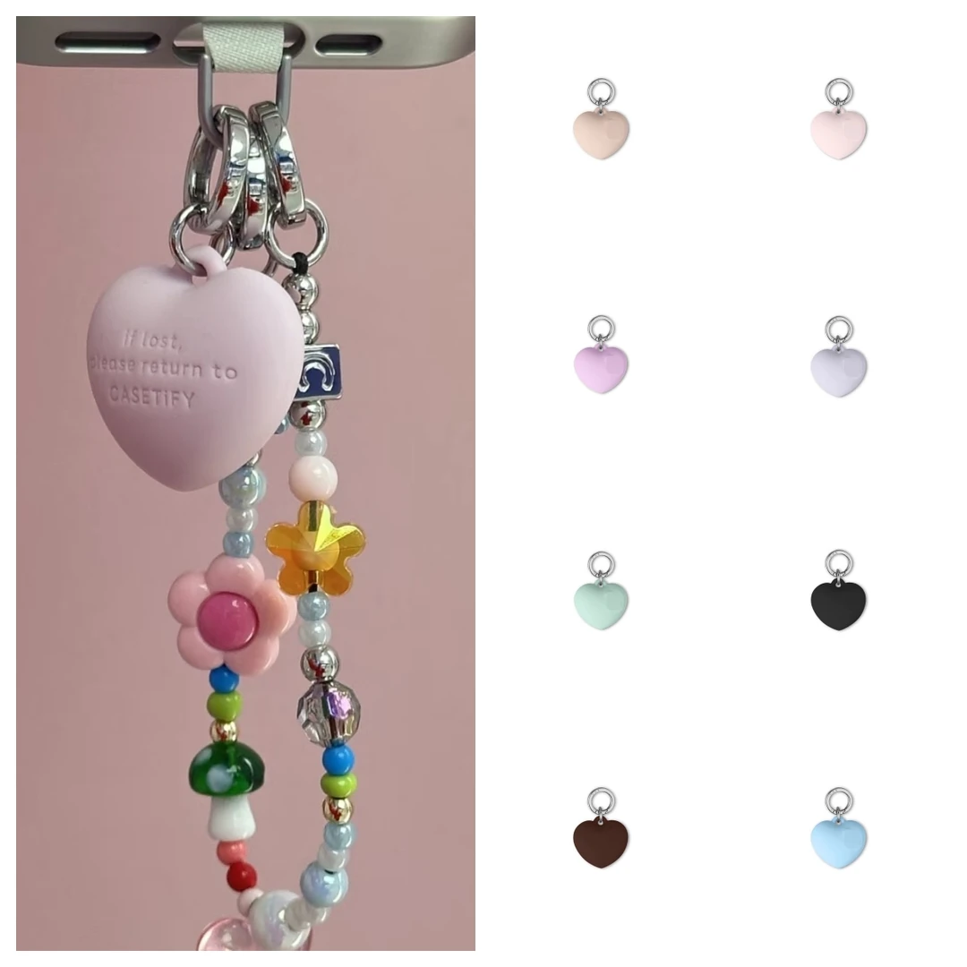 CASOSEFY粉色爱心挂链童趣花园手机壳链条药丸小挂件兔子百搭通用