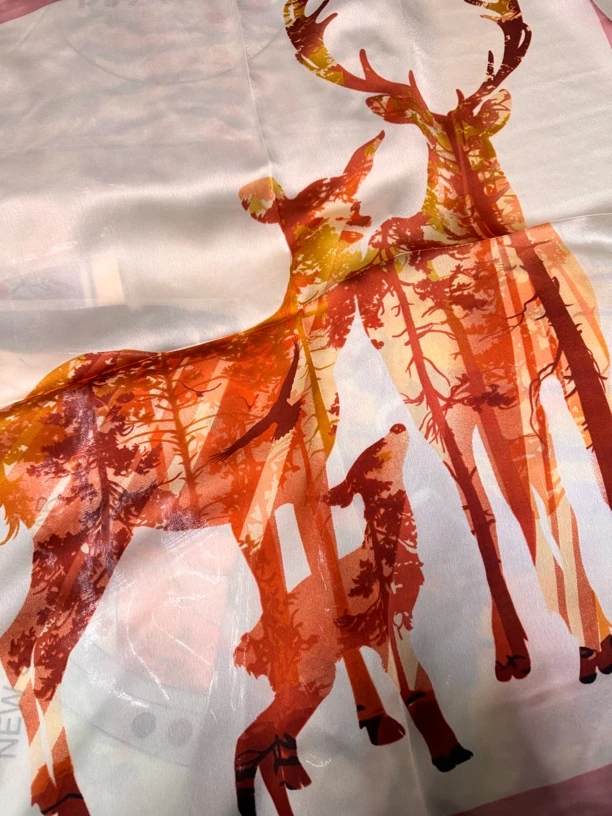 圣诞鹿70方巾女士宠粉