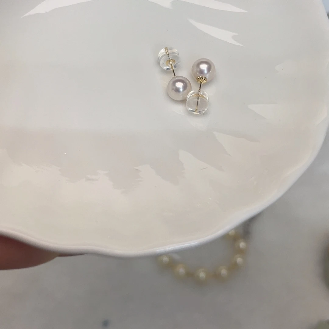 海水珍珠耳饰18K金镶嵌