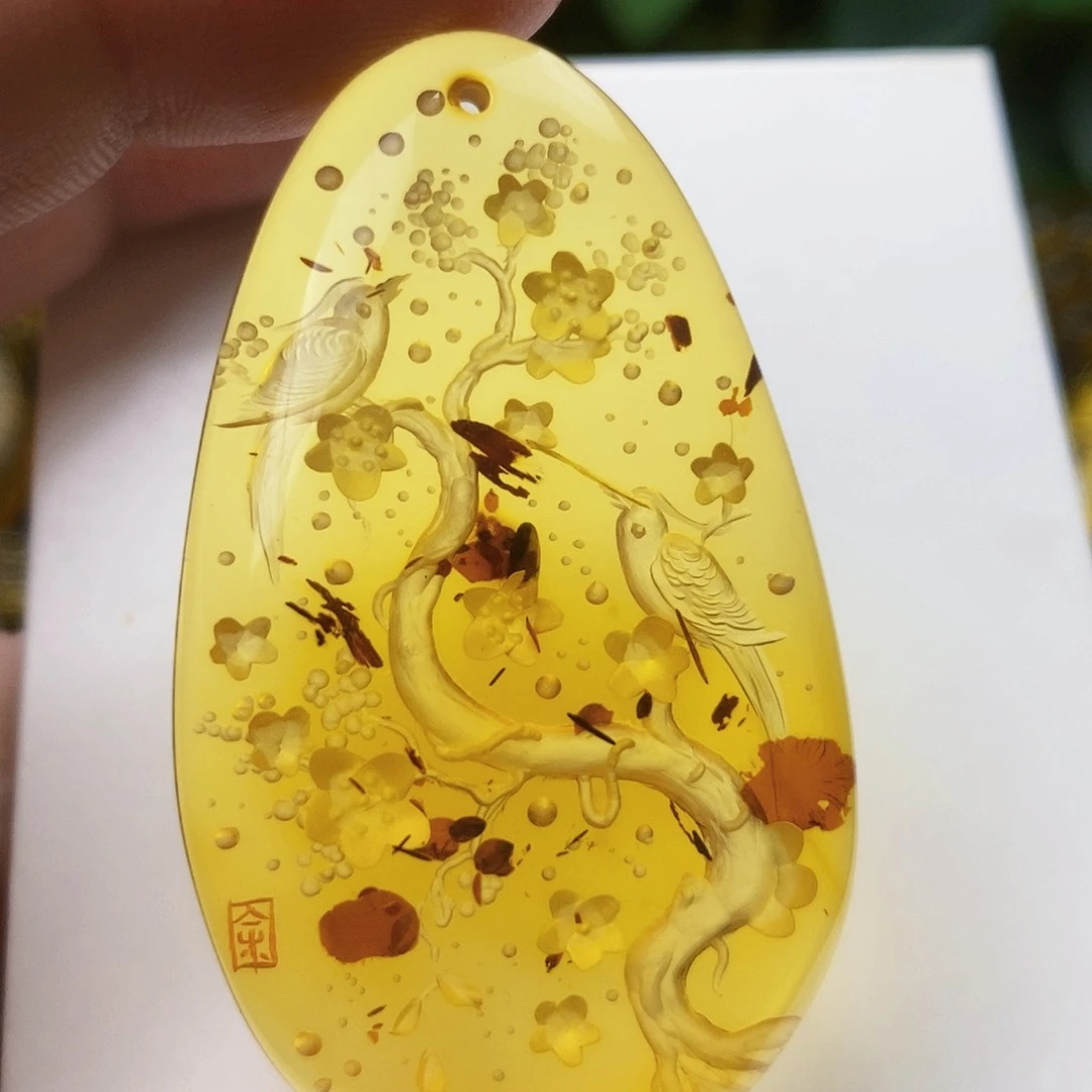 【闪购商品】琥珀（花珀）吊坠(不含链)未镶嵌