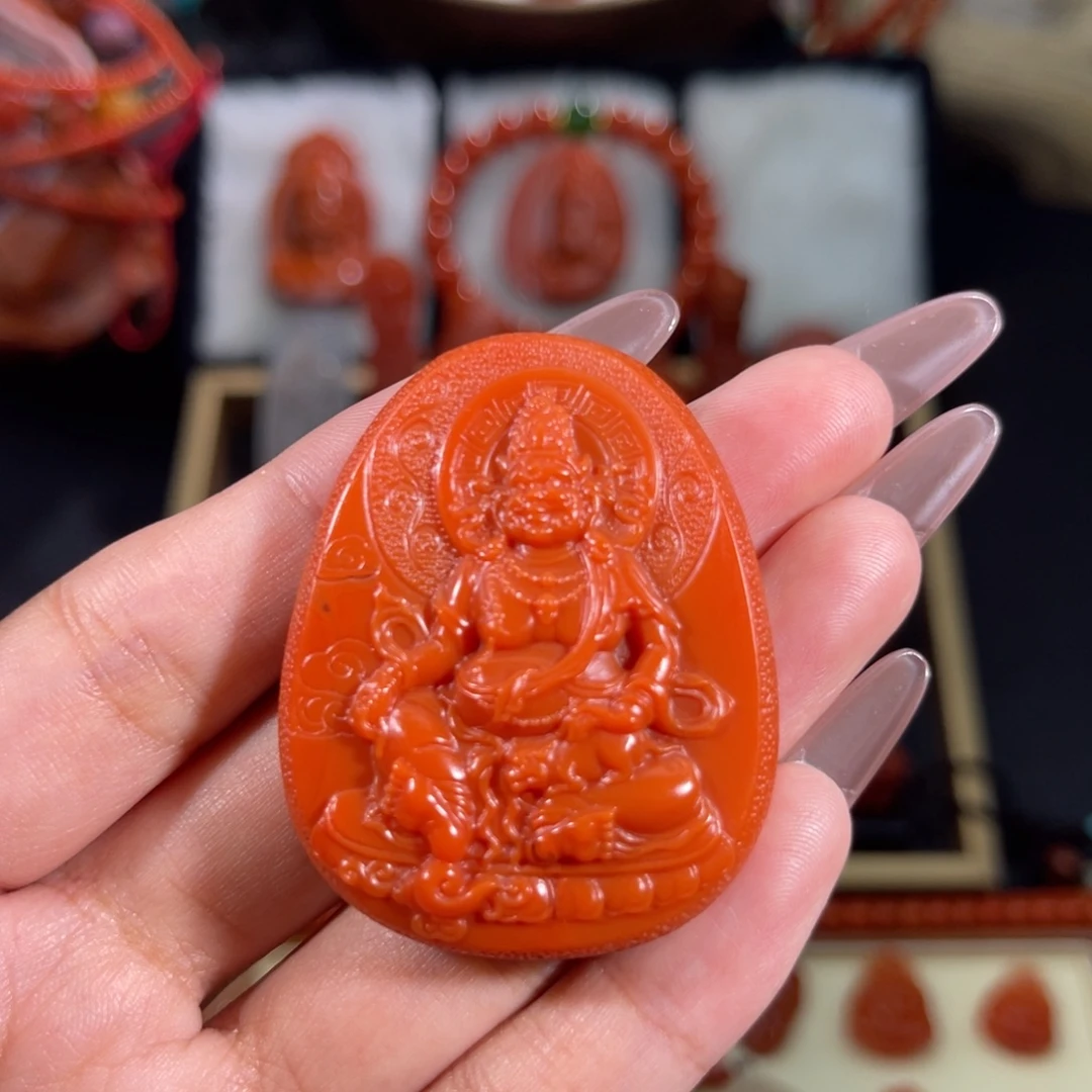 南红玛瑙未镶嵌黄财神46*36.9