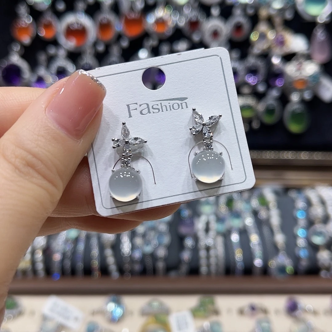 蛇纹石玉银S925镶嵌颈饰