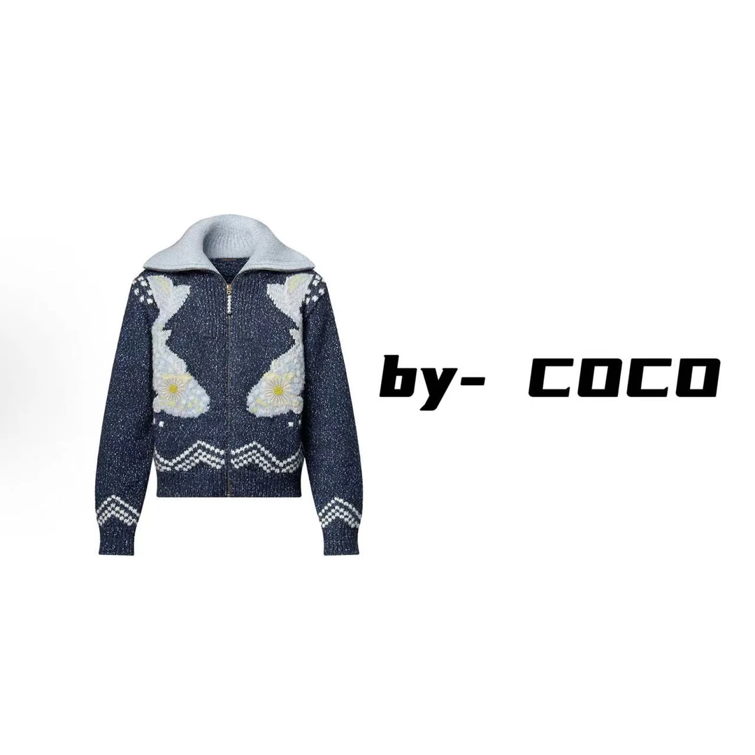 by-coco专属25新款针织翻领毛衣外套夹克男女