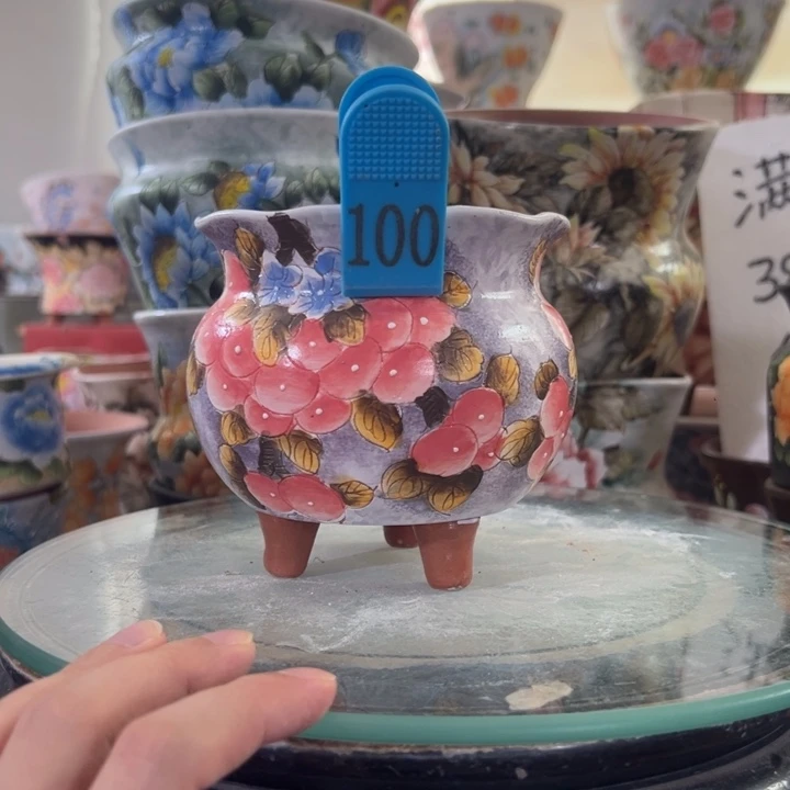 叁***＇景德镇手绘花盆满38包邮偏远地区除外