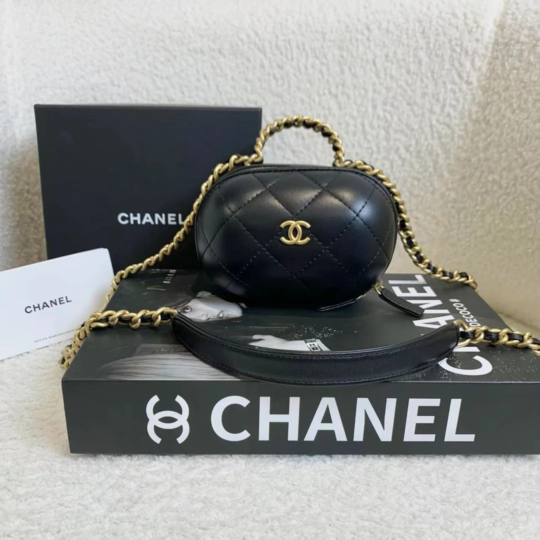 99新 Chanel/香奈儿 壹臻楠楠/黑金羊mini胶囊包 46673938