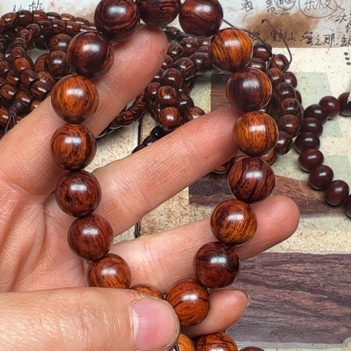 藤类海南红降12圆珠微瑕