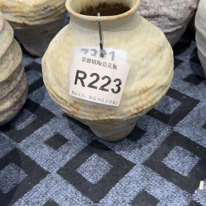 小****瓷片景德镇高温花器编码223高28口8默认无孔