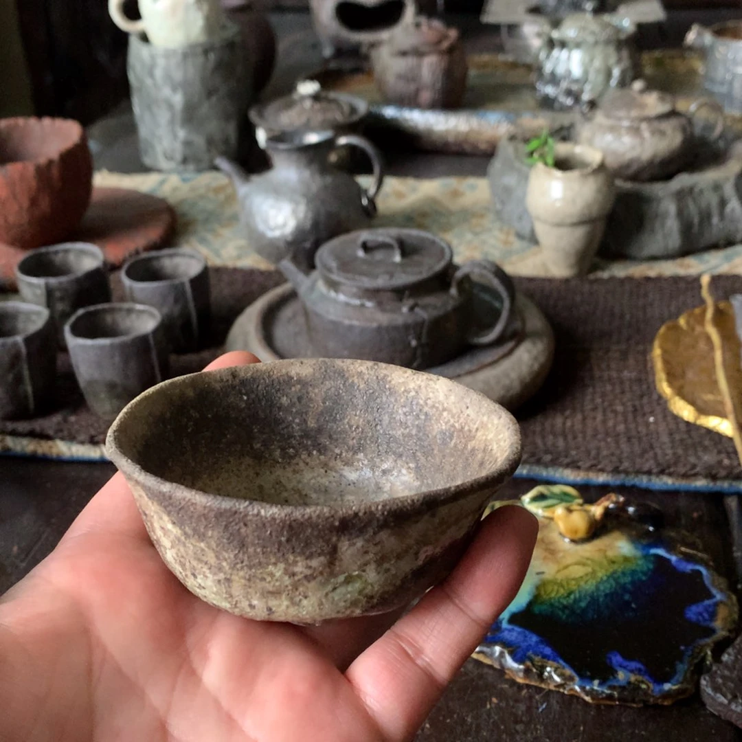 杯爱****丢手工制作柴烧茶具