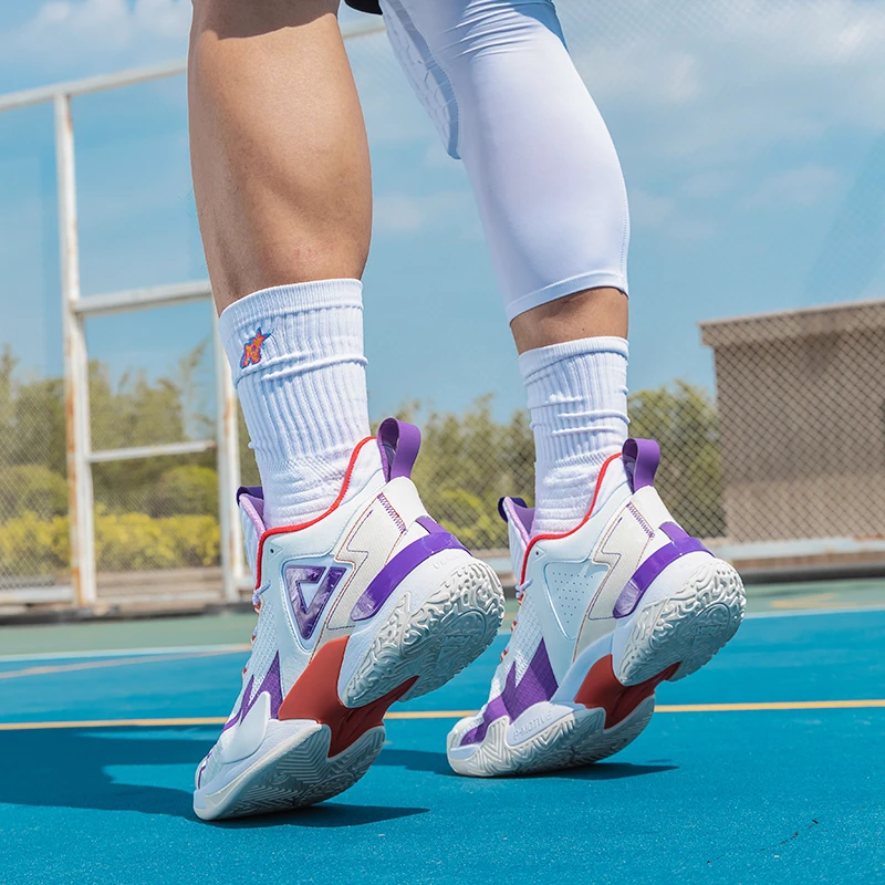 断码匹克态极篮球鞋大三角实战运动鞋男士轻便训练鞋减震中帮耐磨