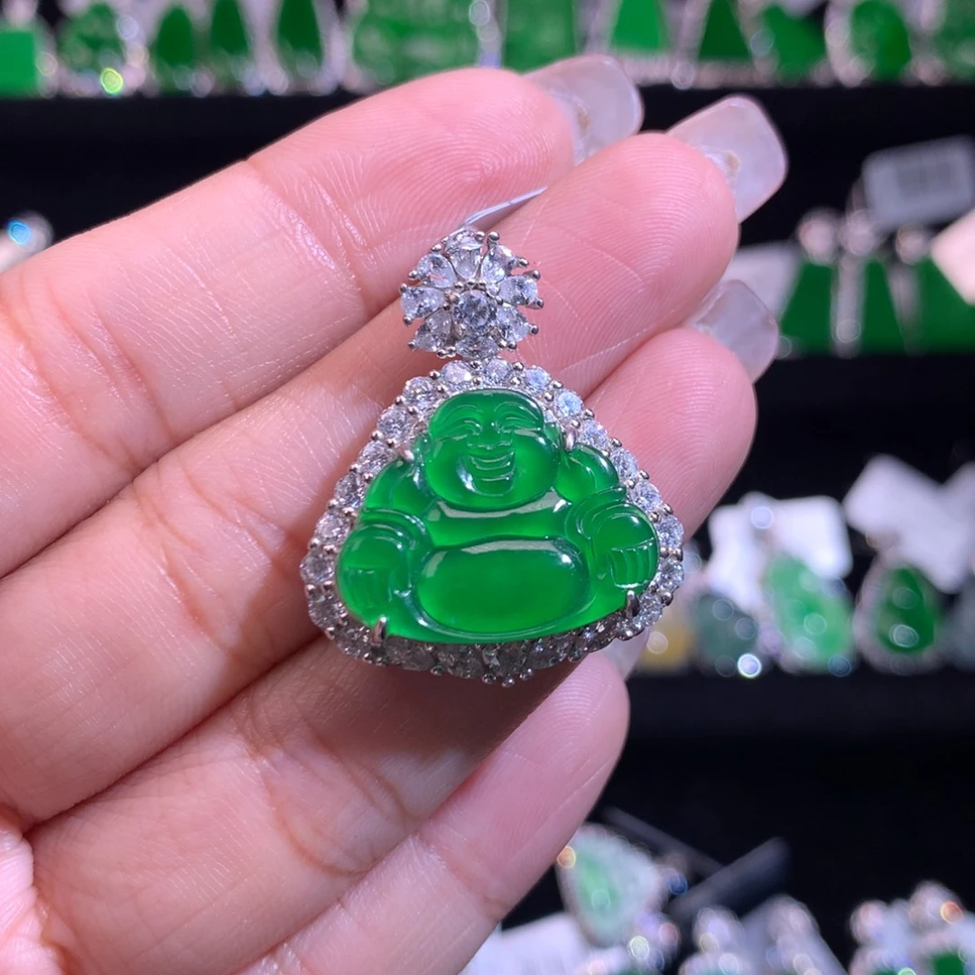 【闪购商品】颈饰银S925镶嵌翡翠