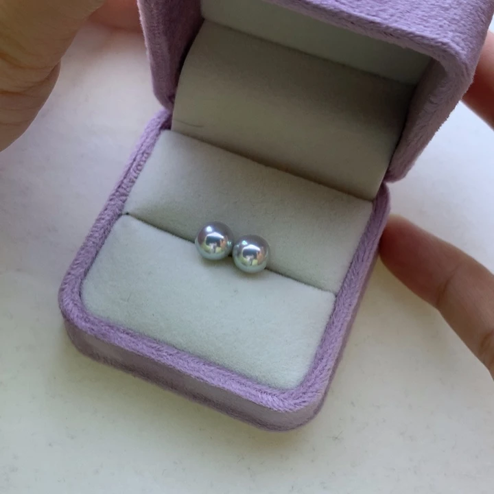 18K金镶嵌耳饰海水珍珠