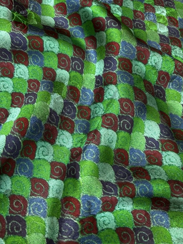 翡翠云海 红云纱时尚国风新中式服装面料