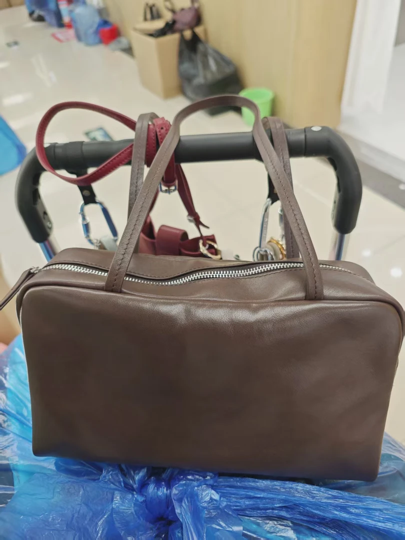 YUSHA/高档咖色阿肉手提公文包-88083