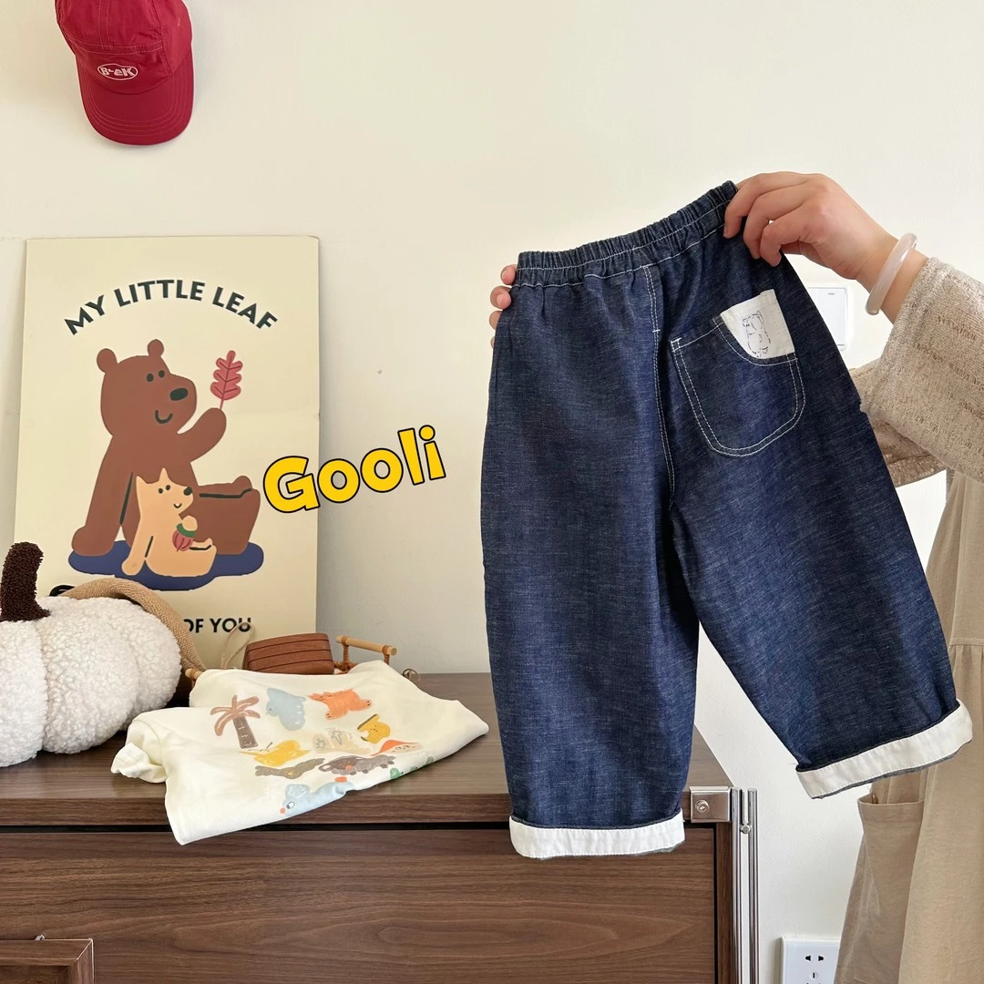 童装夏季薄款牛仔裤男女童韩版宽松休闲裤中小童洋气夏款外穿裤子