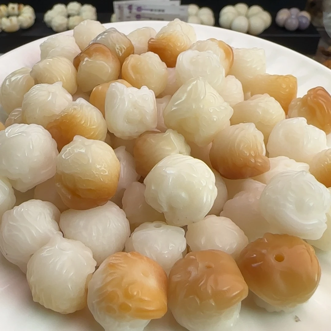 菩提根/象牙果手串瑕疵醒狮15-17尺寸20颗（2单宠10颗不挑瑕）