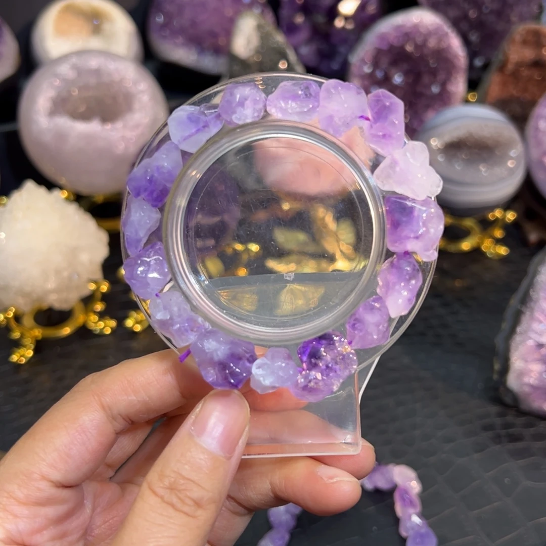 珠宝半成品紫晶银S925镶嵌12